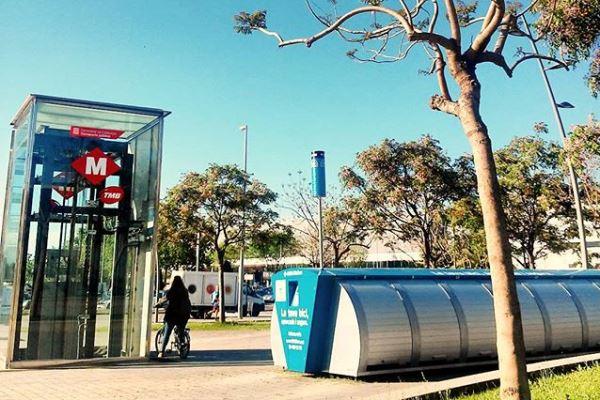 Sistema d'aparcament de bicicletes privades Bicibox / Imatge: Instagram d'Oriol_Cervera
