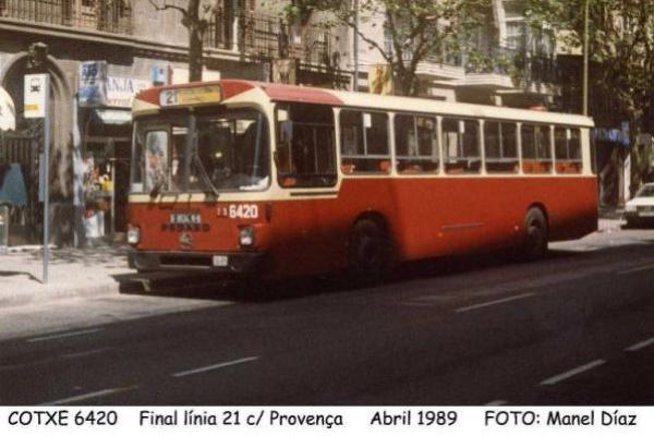 Autobús Pegaso a la terminal de la 21, el 1989 / Foto: Manel Díaz
