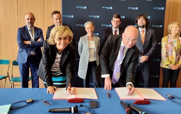 Un moment de la firma de la declaració, el 8 de juny a París / Foto: Île-de-France Mobilités