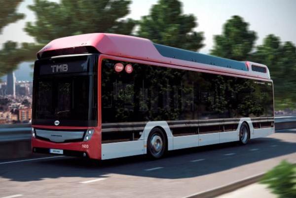 Disseny proposat per als autobusos d'hidrogen de TMB / Render: Caetano Bus