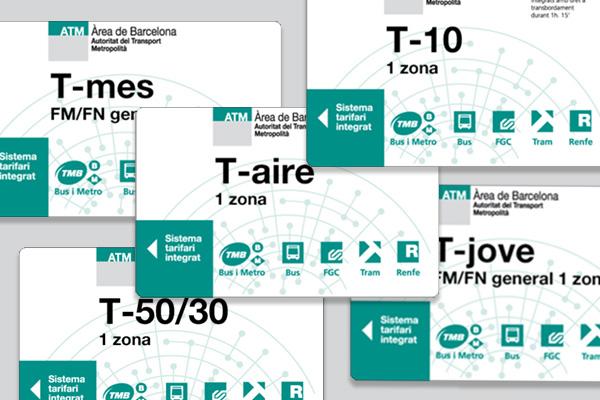 Títols integrats del sistema tarifari de l'àrea de Barcelona / Foto: TMB