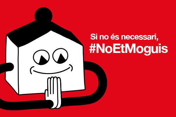 Visual de la nova campanya de TMB 'Si no és necessari, #NoEtMoguis' / Imatge: TMB
