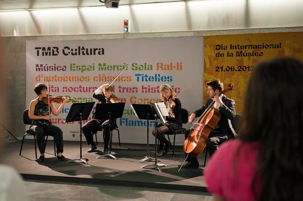 No és el primer cop que el metro acull un concert de l'OBC per celebrar del Dia de la Música / Foto: TMB