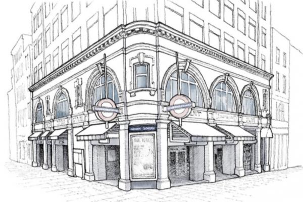 L'estació de Covent Garden dibuixada per Luis Gómez Feliu