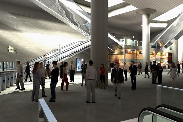 Imatge virtual del futur vestíbul de l'estació de Lesseps de la línia 9/10 7 Ifercat