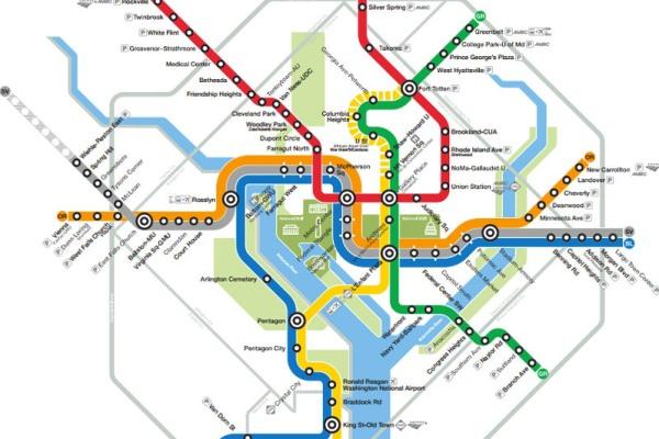Mapa del metro de Washington DC / Imatge: Web 'Destination DC'