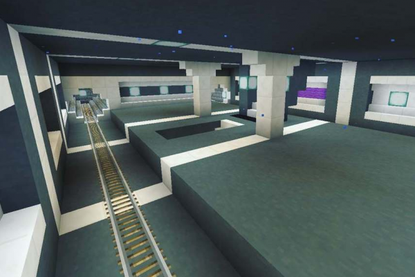 Un dels models d'estació per a l'estació B de la línia 5 / Foto: Minecraft24hour