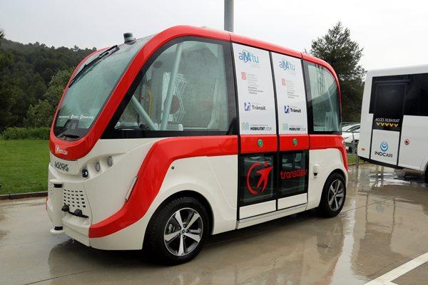 Minibús autònom que farà proves en ciutats catalanes / Foto: ACN