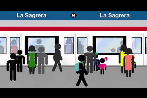 Imatge d'un dels tutorials del bon ús i convivència al metro / Foto: YouTube TMB