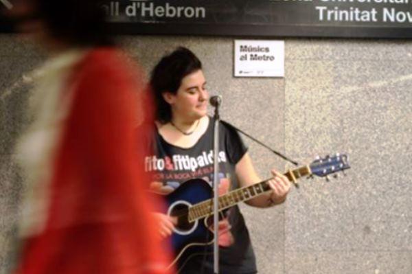 Música al metro de Barcelona. Foto: TMB