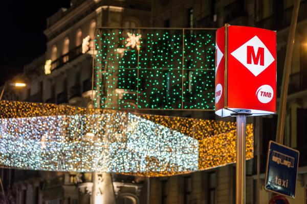 Llums de Nadal a Barcelona / Foto: TMB
