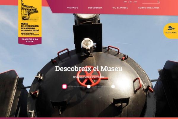 Portada del nou web del Museu del Ferrocarril
