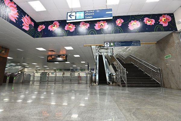 Aspecte de la nova estació del metro de Calcuta / Foto: Publicada a Timesnownews.com