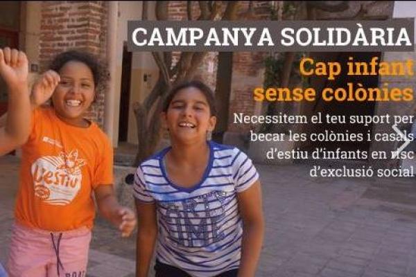 Detall de la campanya 'Cap nen sense colònies' / Foto: Fundació Pere Tarrés