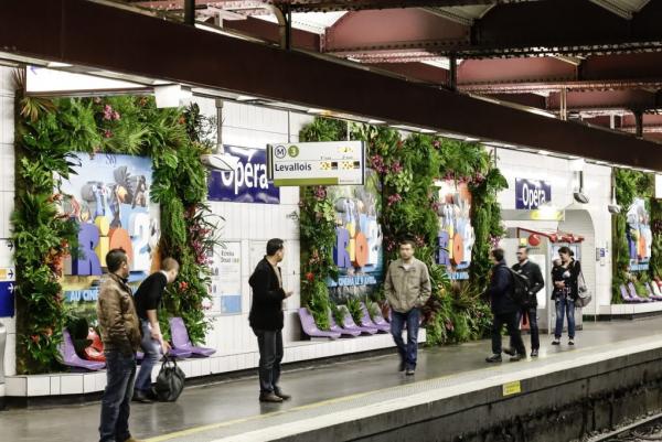 Imatge del projecte de zones verdes al metro de París / Foto: Blog en Commun