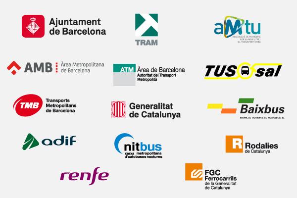 Algunes de les sigles implicades en la gestió del transport públic a Barcelona