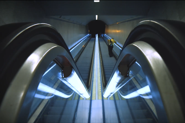 Captura del vídeo 'timelapse' del metro de Barcelona 2018