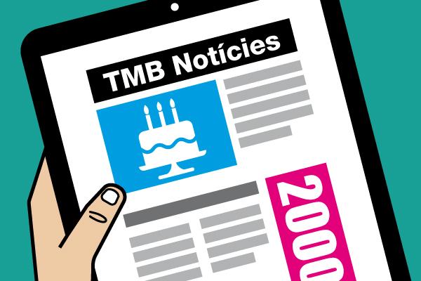 Il·lustració sobre els tres anys del TMB Notícies