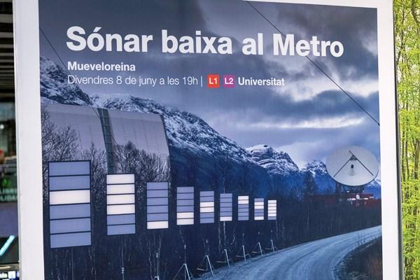 El Sónar ofereix per vuitè any consecutiu un tastet de l'edició 2018 al metro / Foto: Miguel Ángel Cuartero (TMB)