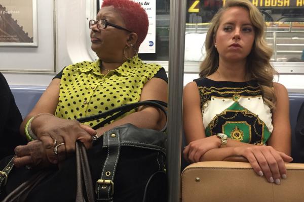 Usuaris del metro de Nova York / Foto: Blake Eskin