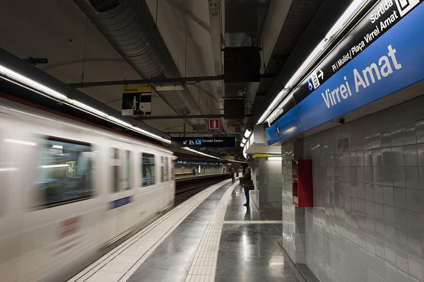Estació de metro de Virrei Amat / Foto: Arxiu TMB