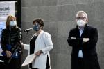 Rosa Alarcón presenta el pla contra l'assetjament de TMB en un acte a Diagonal, acompanyada per Lluïsa Moret, presidenta de l’àrea de Cohesió Social, Ciutadania i Benestar de la Diputació de Barcelona / Foto: Miguel Ángel Cuartero (TMB