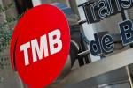 Logo de TMB a la façana de la seu central