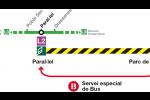 Esquema del servei alternatiu de bus / Imatge: TMB