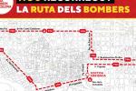 Recorregut de la Cursa de Bombers de Barcelona 2023. Plànol: Web Cursa de Bombers
