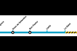 Termòmetre parcial de la L4 amb el tall que afectarà el servei de metro del 5 al 25 d'agost / TMB