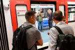 Avui 20 de juny ha entrat en servei el darrer tren de les 50 unitats que han renovat la flota de material mòbil de les línies 1 (sèrie 8000) i 3 (sèrie 7000) / Foto: Miguel Ángel Cuartero (TMB)