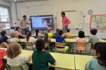 Els alumnes de 2n A de Primària de l'escola Auró, en un moment de la formació de TMB Educa / Foto: TMB