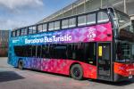 Un dels nou busos de dos pisos elèctrics que entraran en servei al Barcelona Bus Turístic  / Foto: Pep Herrero (TMB)