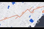 Recorregut de la Cursa Diagonal DIR-Guàrdia Urbana 2026. Plànol: web oficial de la cursa