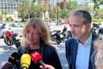La presidenta de TMB, Laia Bonet, i el conseller delegat de TMB, Xavier Flores, durant la roda de premsa de balanç de les línies exprés de TMB / Foto: TMB