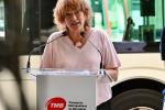 La presidenta de TMB, Laia Bonet, durant la presentació de la nova adquisició. /Foto: TMB