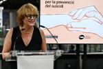 La presidenta de TMB, Laia Bonet, en un moment de l'acte de presentació del Mou-te 2026 al metro / Foto: Miguel Ángel Cuartero (TMB)