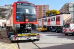 Un dels cinc cotxes del 5000 en el transport / Foto: Miguel Ángel Cuartero (TMB)