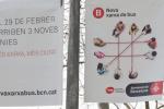 Banderoles de la campanya de difusió de la fase 4 de la nova xarxa de bus / Foto: Pep Herrero
