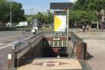 L'accés de l'estació de Barceloneta de la L4 abans de començar les obres / Foto: TMB