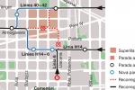 Esquema dels canvis en les línies de bus H14, 6, 40 i 42