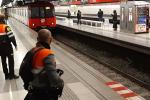 Vigilants de seguretat a l'estació de Glòries aquest matí / Foto: TMB