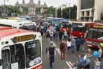 Un aspecte de l'exposició d'autobusos clàssics del 2016 / Foto: Miguel Ángel Cuartero (TMB)