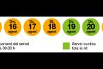 L'horari del metro durant les Festes de Gràcia / Imatge: TMB