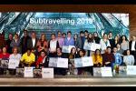 Guanyadors, finalistes, organitzadors i patrocinadors del Subtravelling 2019 / Foto: Pep Herrero (TMB)
