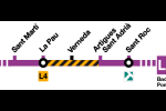 Plànol amb el tall que afectarà l'estació de Verneda de la L2 / Imatge: TMB