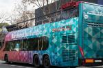 Vista posterior d'un dels nous vehicles del Barcelona Bus Turístic / Foto: Pep Herrero (TMB)