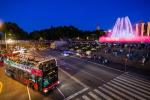 El Barcelona Night Tour al seu pas per la Font Màgica de Montjuïc / Foto: Pep Herrero (TMB)