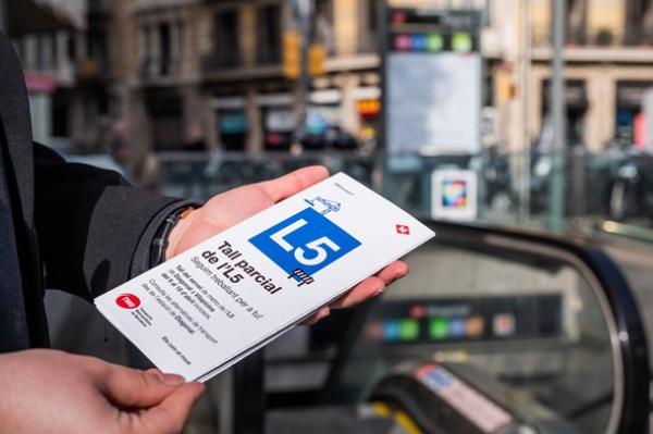 Fullet informatiu del tall / Foto: Pep Herrero (TMB