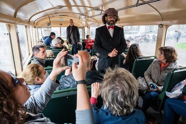 Actors vestits d'època van amenitzar la jornada / Foto: Pep Herrero (TMB)